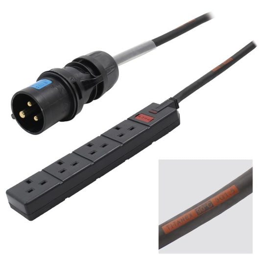 16A to 4 Gang Adapter – Available for Hire – MAV Hire