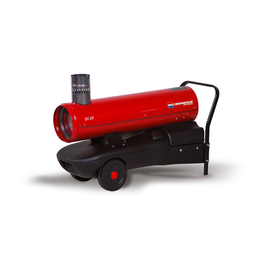 Indirect diesel marquee heater on a wheeled base, available to hire from MAV Hire