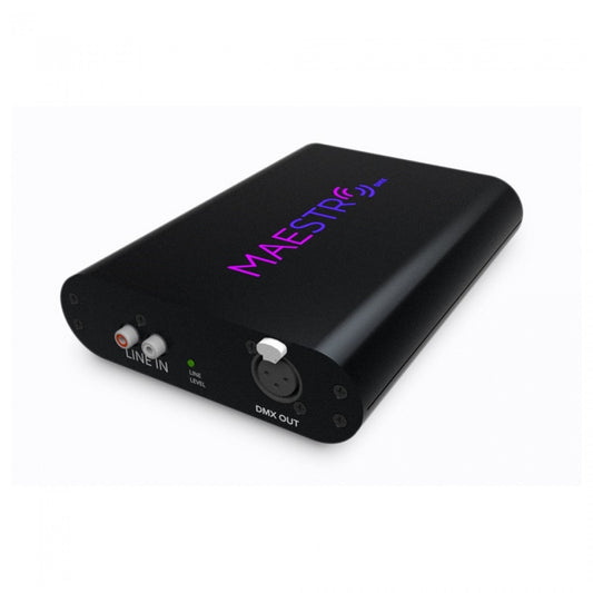 MaestroDMX music-reactive lighting controller, available to hire from MAV Hire, Norfolk